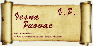Vesna Puovac vizit kartica